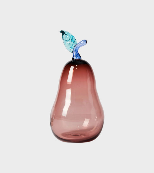 Marianne Pear Paperweight Copper Ruby