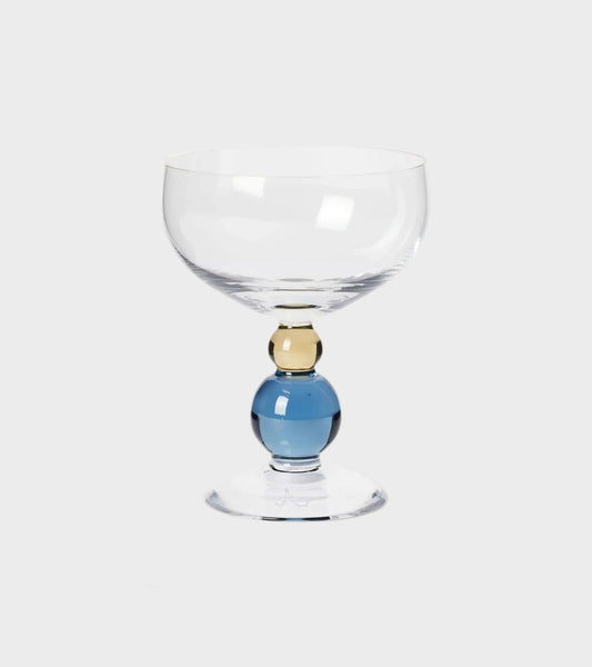 Noam Champagne Glass Smoke Blue/Hazel