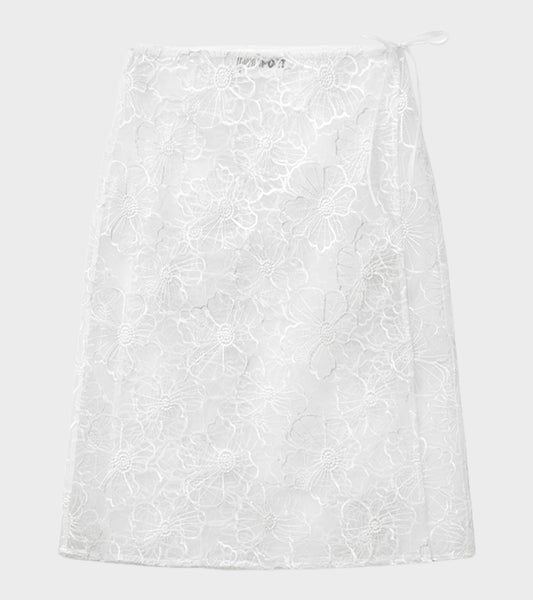 Alba Long Skirt White