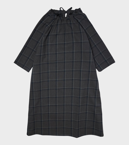 Alma Dress Check Blue