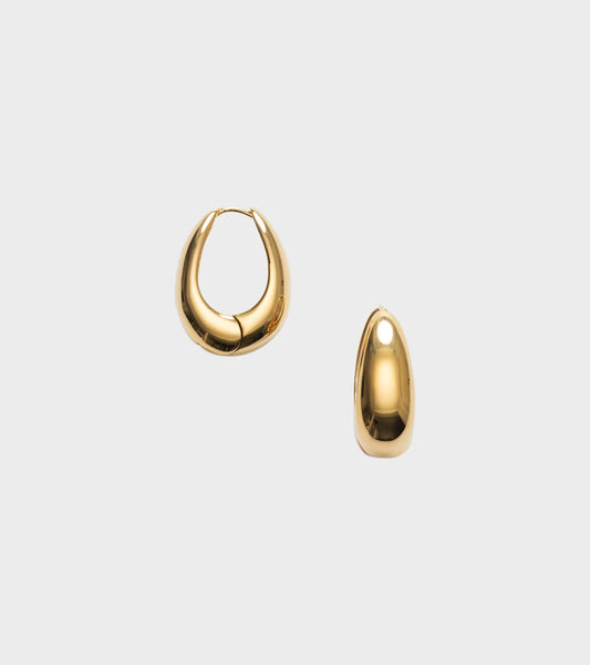 Golden Curve Hoops Bold Gold