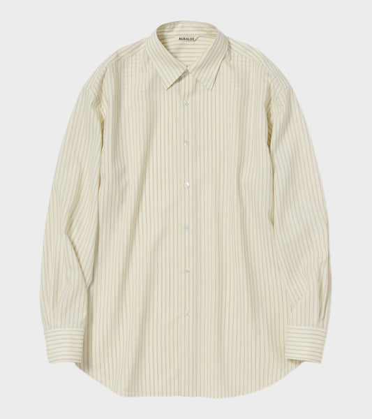 トップス 25ss SUPER FINE WOOL STRIPE SHIRT Super Fine Wool Stripe Shirt Off-white – Dr. Adams
