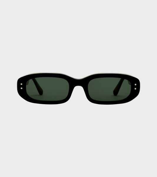 April Black/Green Solid Lens