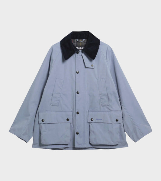 Peached Oversized Bedale Casual Jacket Washed Blue