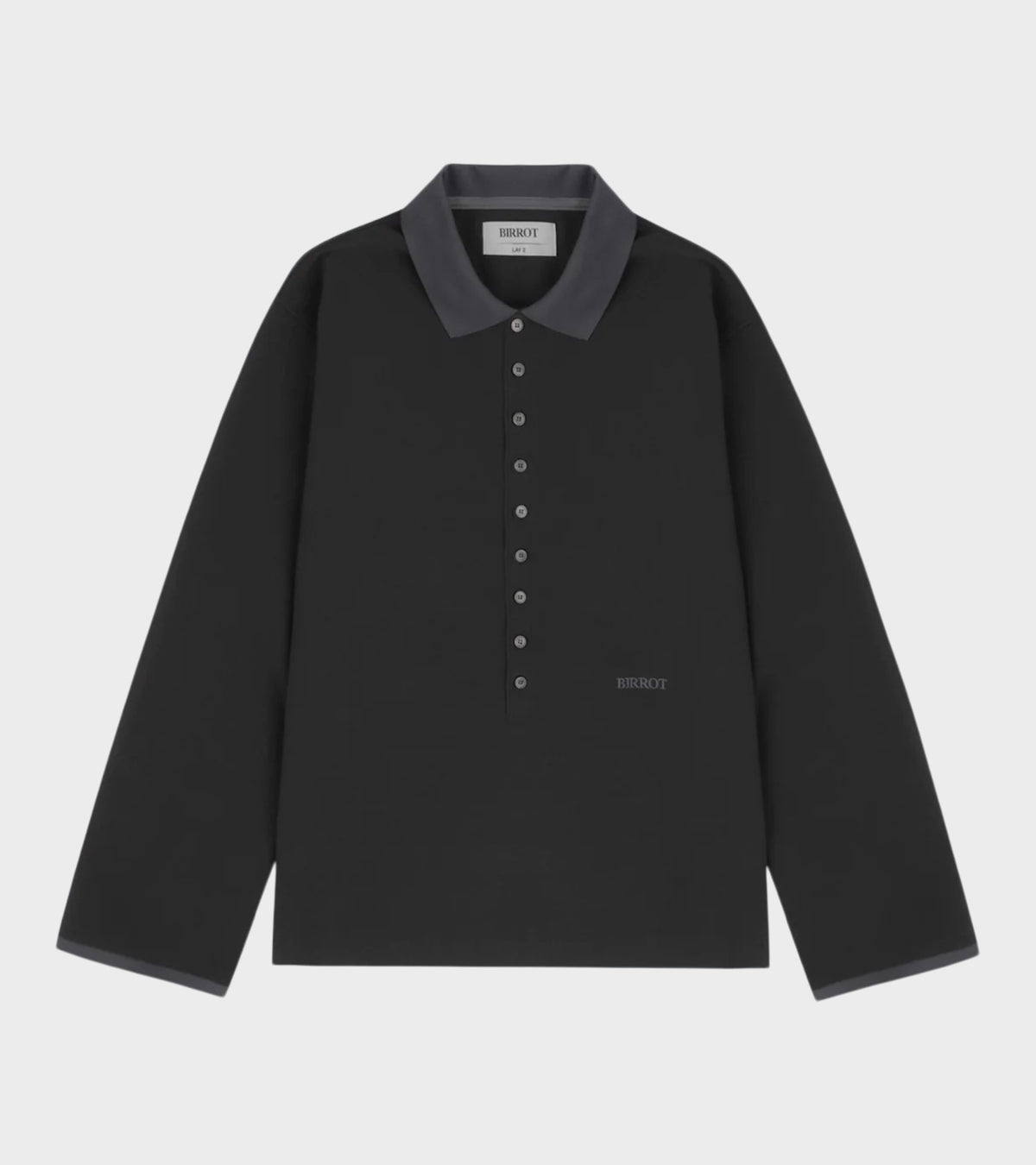 Lay2 Long-sleeve Polo Anthracite