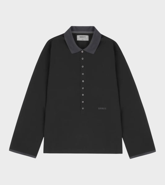 Lay2 Long-sleeve Polo Anthracite