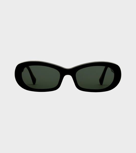 Belle Black/Green Solid Lens
