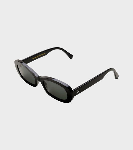 Belle Black/Green Solid Lens