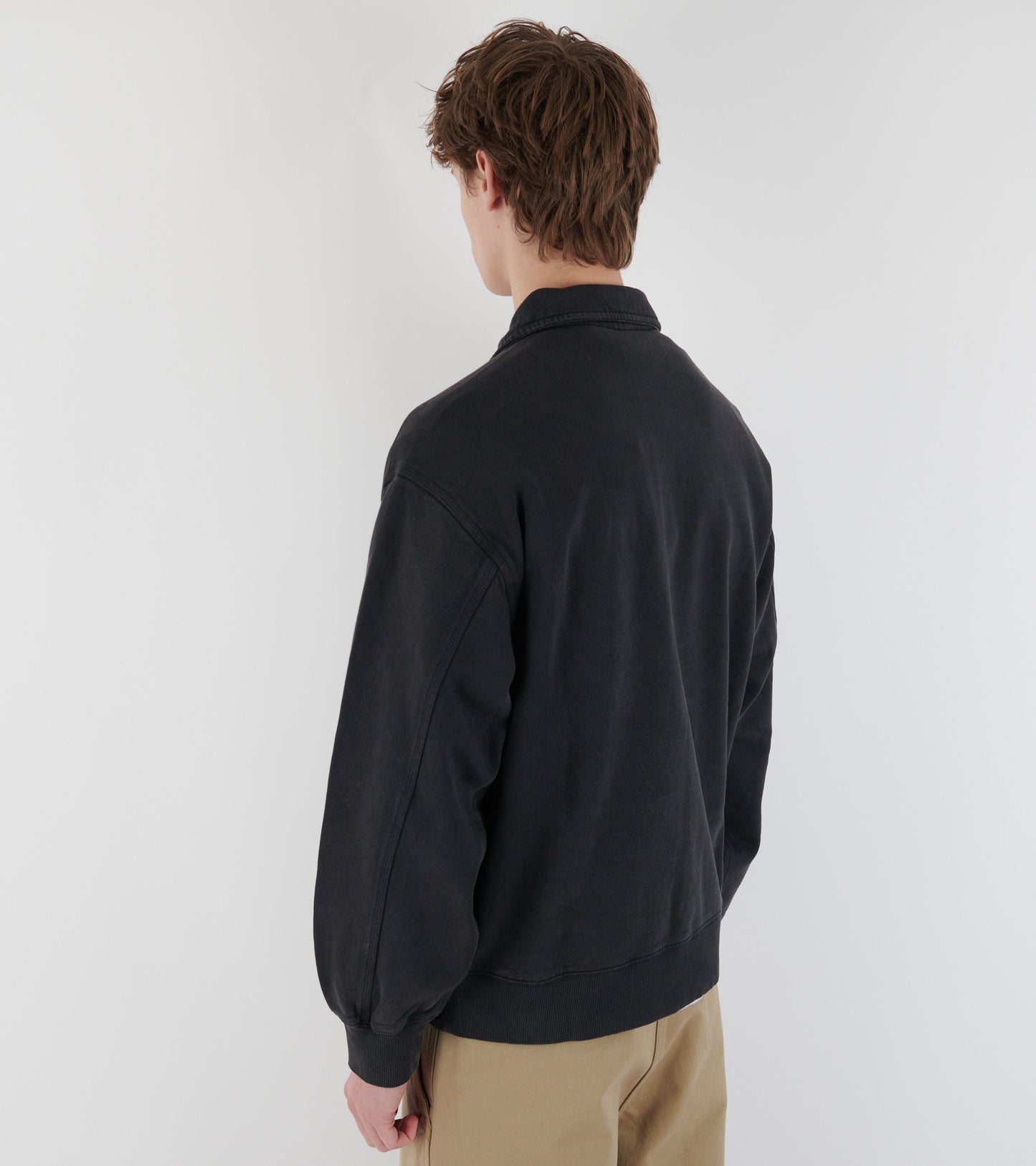 Half Zip Detroit Sweatshirt Black Stone Washed
