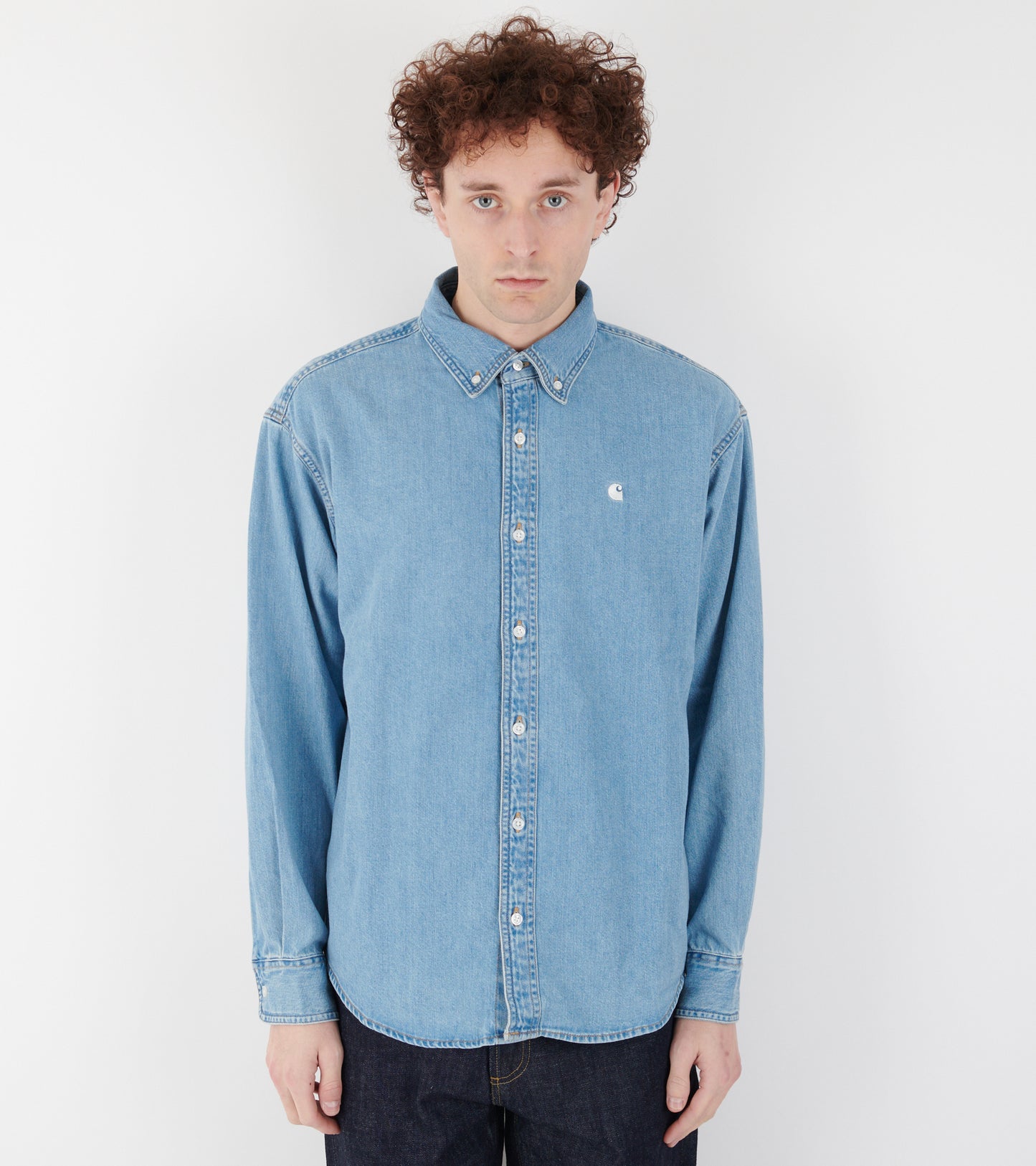 L/S Lucas Shirt Blue Bleached