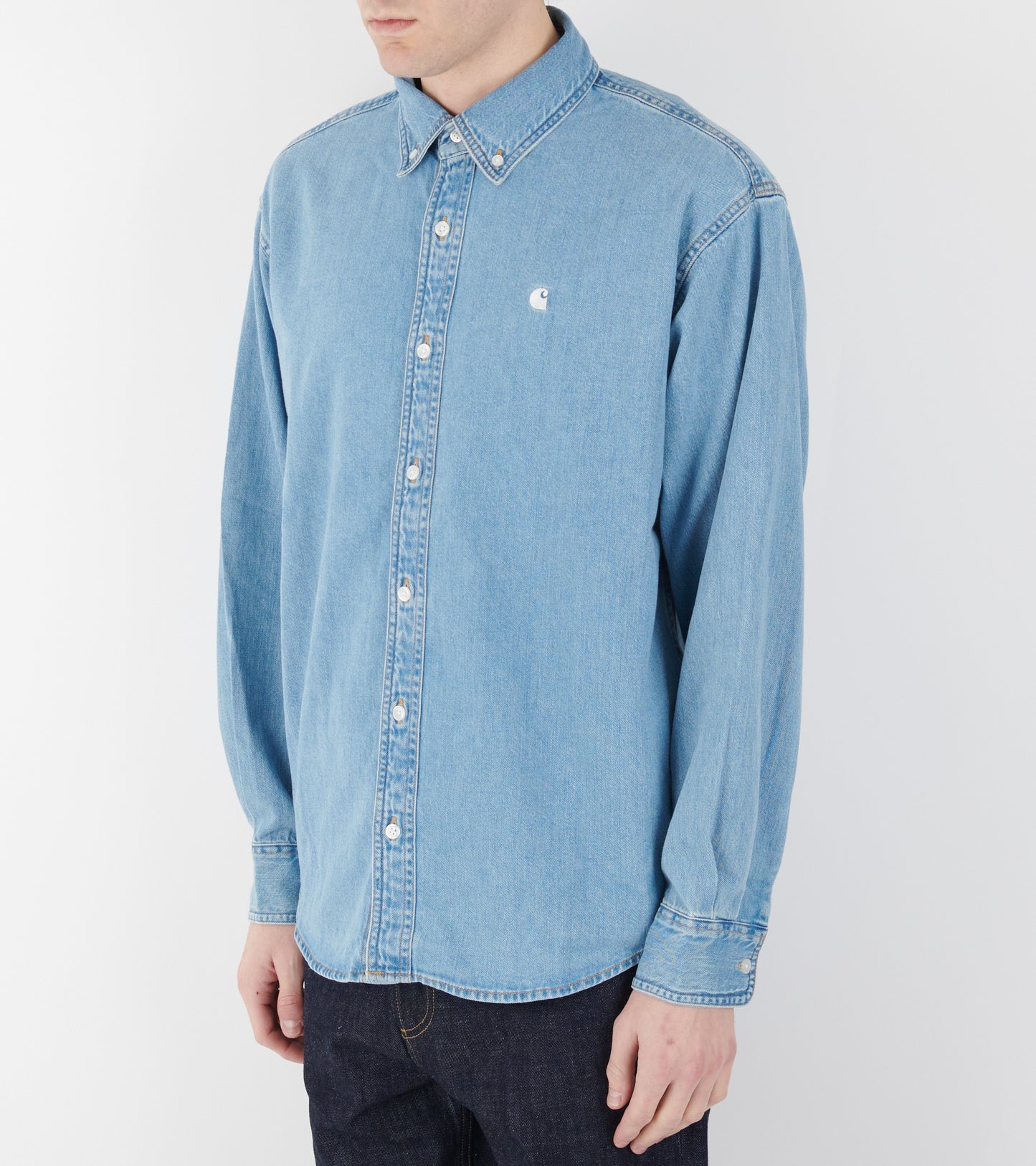 L/S Lucas Shirt Blue Bleached