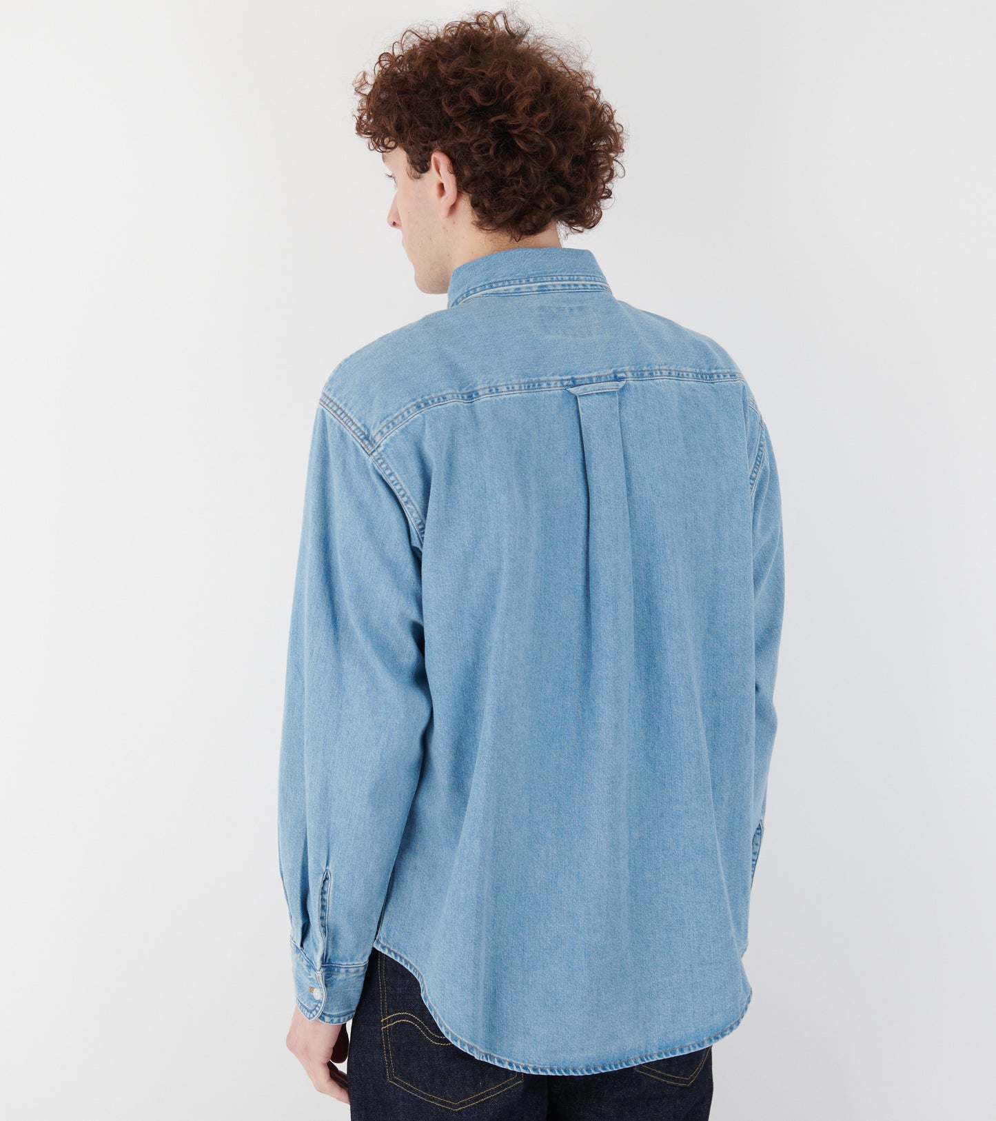 L/S Lucas Shirt Blue Bleached