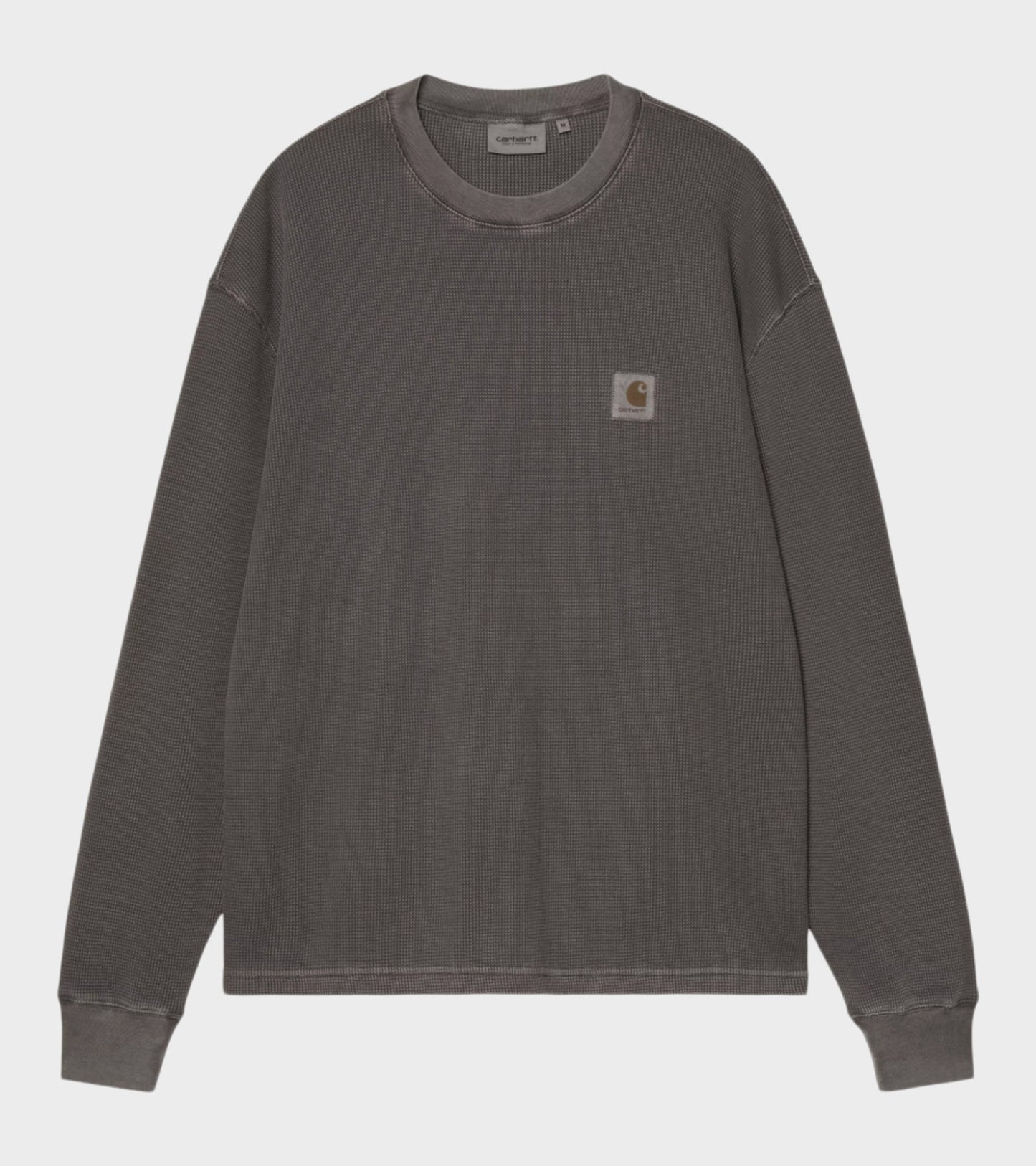L/S Vista Waffle T-shirt Black Garment Dyed