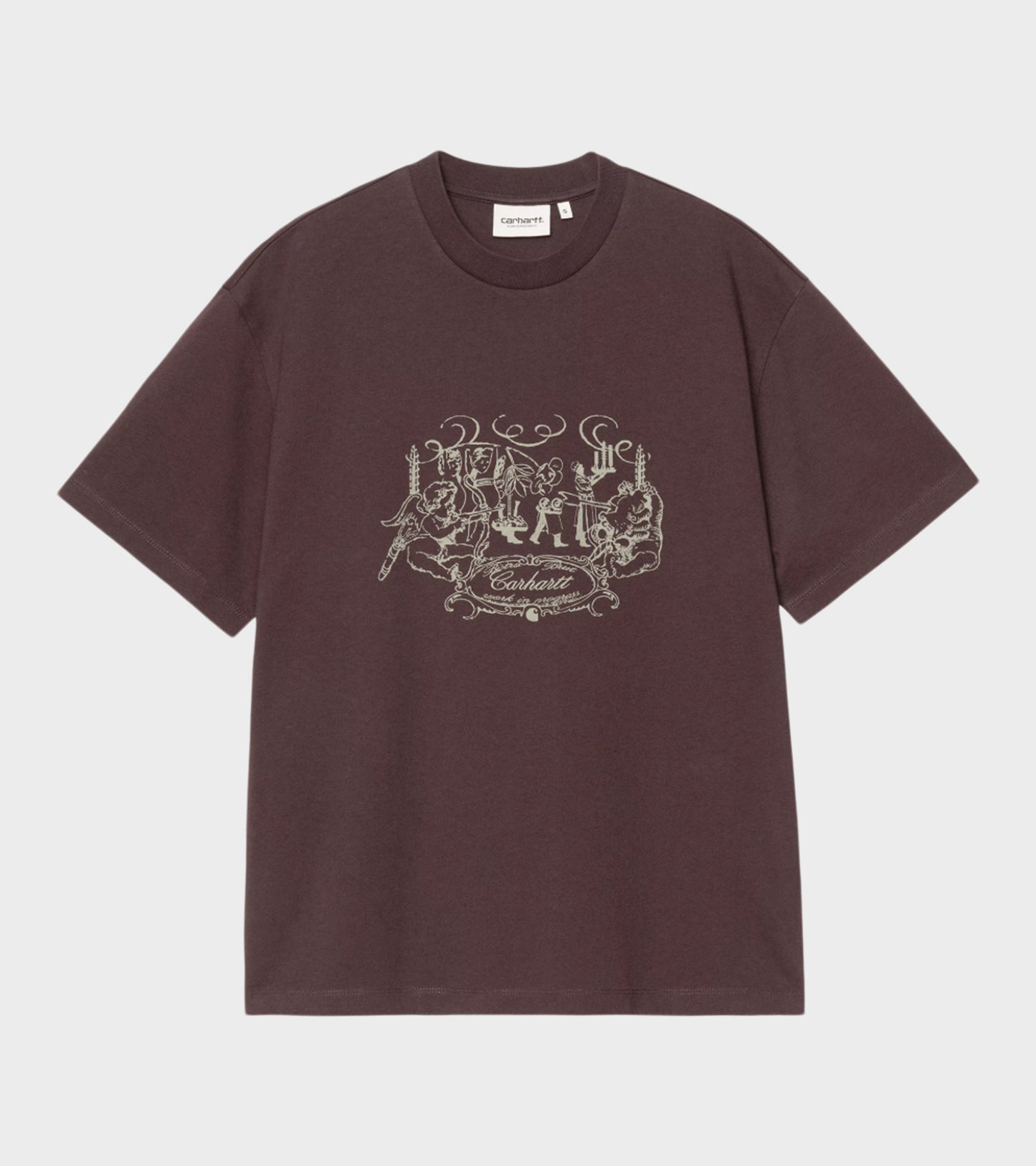W' S/S Chez WIP T-shirt Palisander Stone Washed