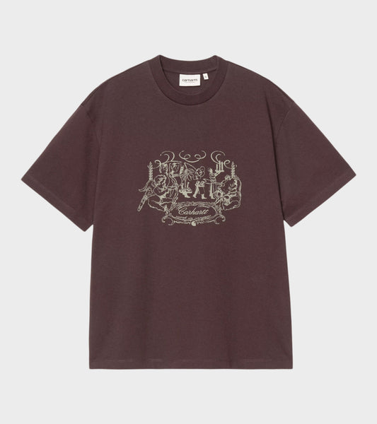 W' S/S Chez WIP T-shirt Palisander Stone Washed