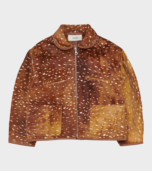Deer Print Flying Jacket Brown