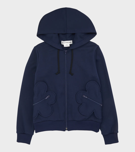 Flower Hoodie Dark Blue