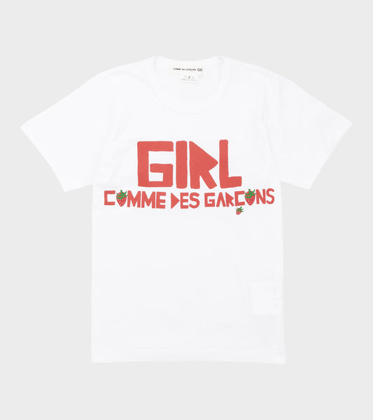 Strawberry Logo T-shirt White – Dr. Adams