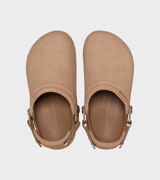 Classic Crafted Vegan Suede Clog Milk Chocolate
