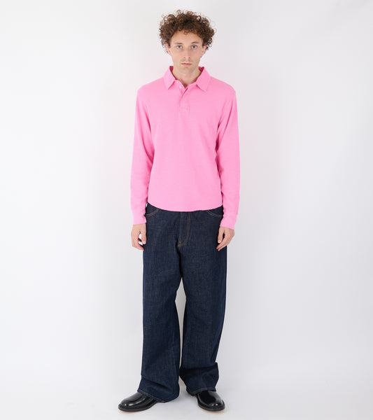 Super Wide Jeans Simple Rinse Blue