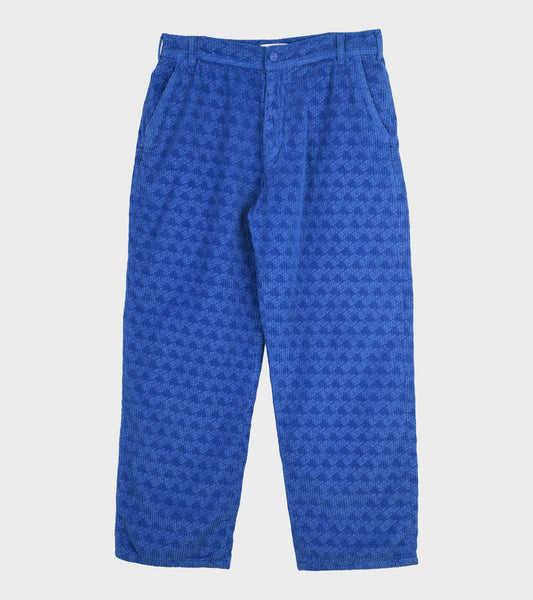 Corduroy Embossed Pants Blue