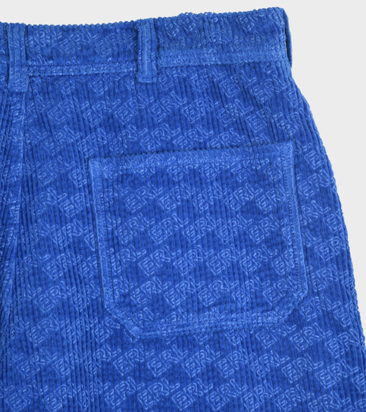 Corduroy Embossed Pants Blue
