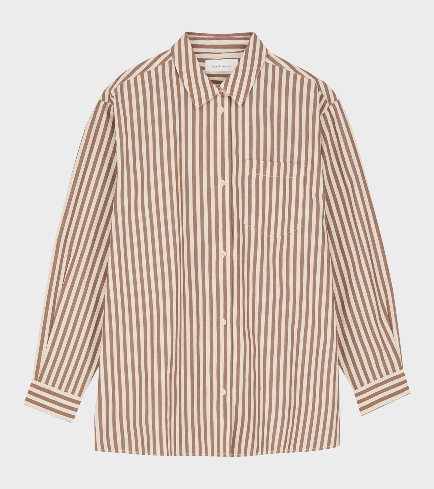 Edgar Shirt Brown/Ecru Stripe