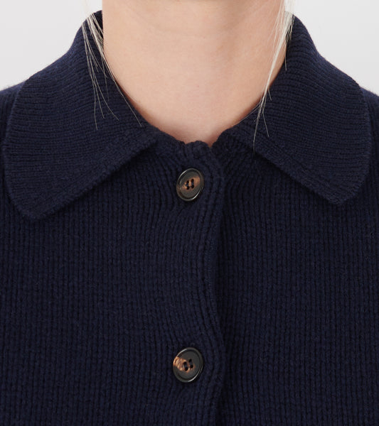 Winny Collared Jacket Navy