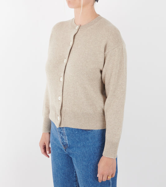 Ada Crewneck Cardigan Oat