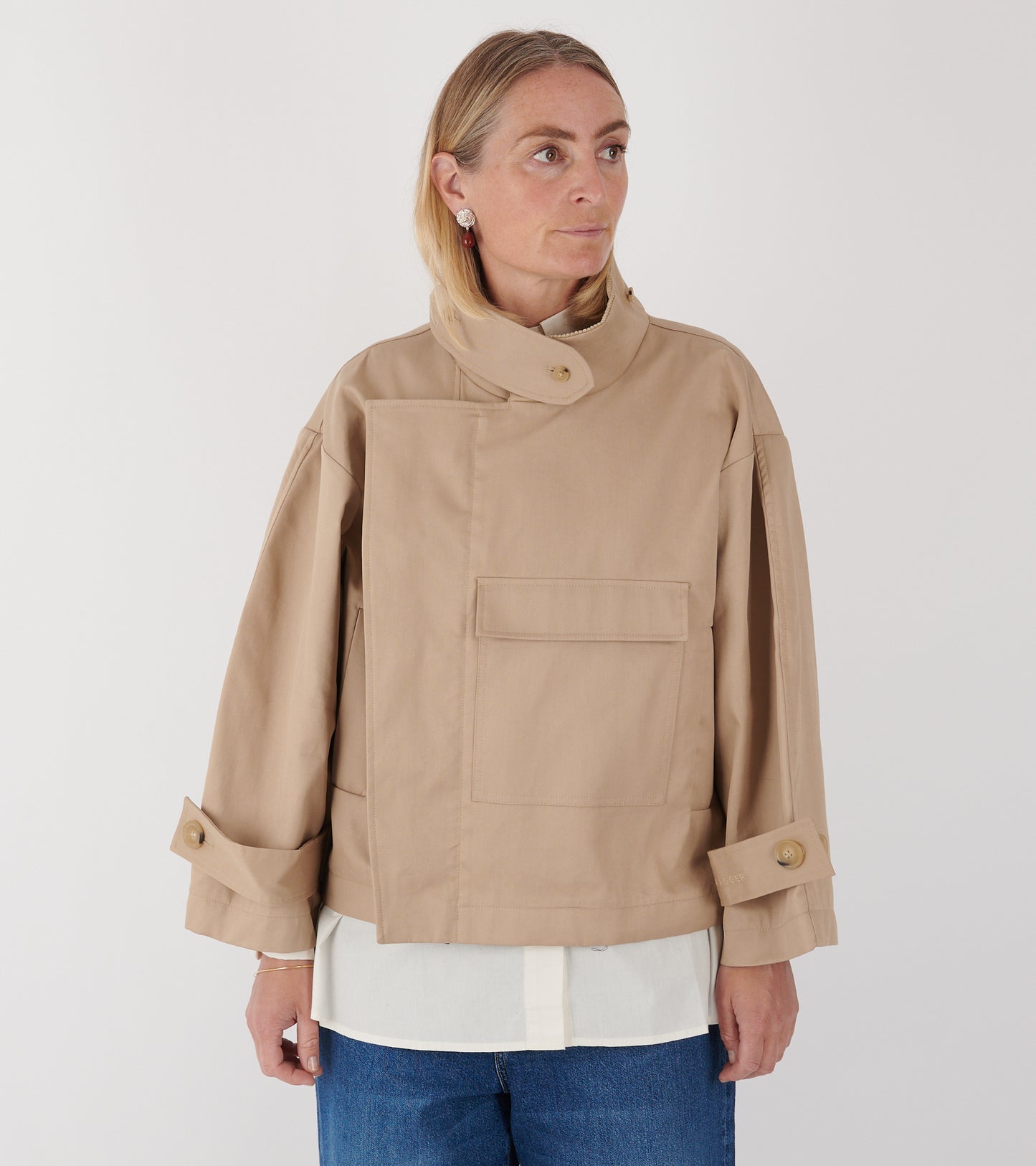 Water Resistant Jacket Cool Beige