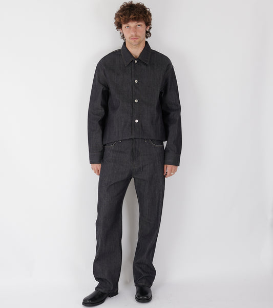 Rigid Denim Shirt Dark Blue
