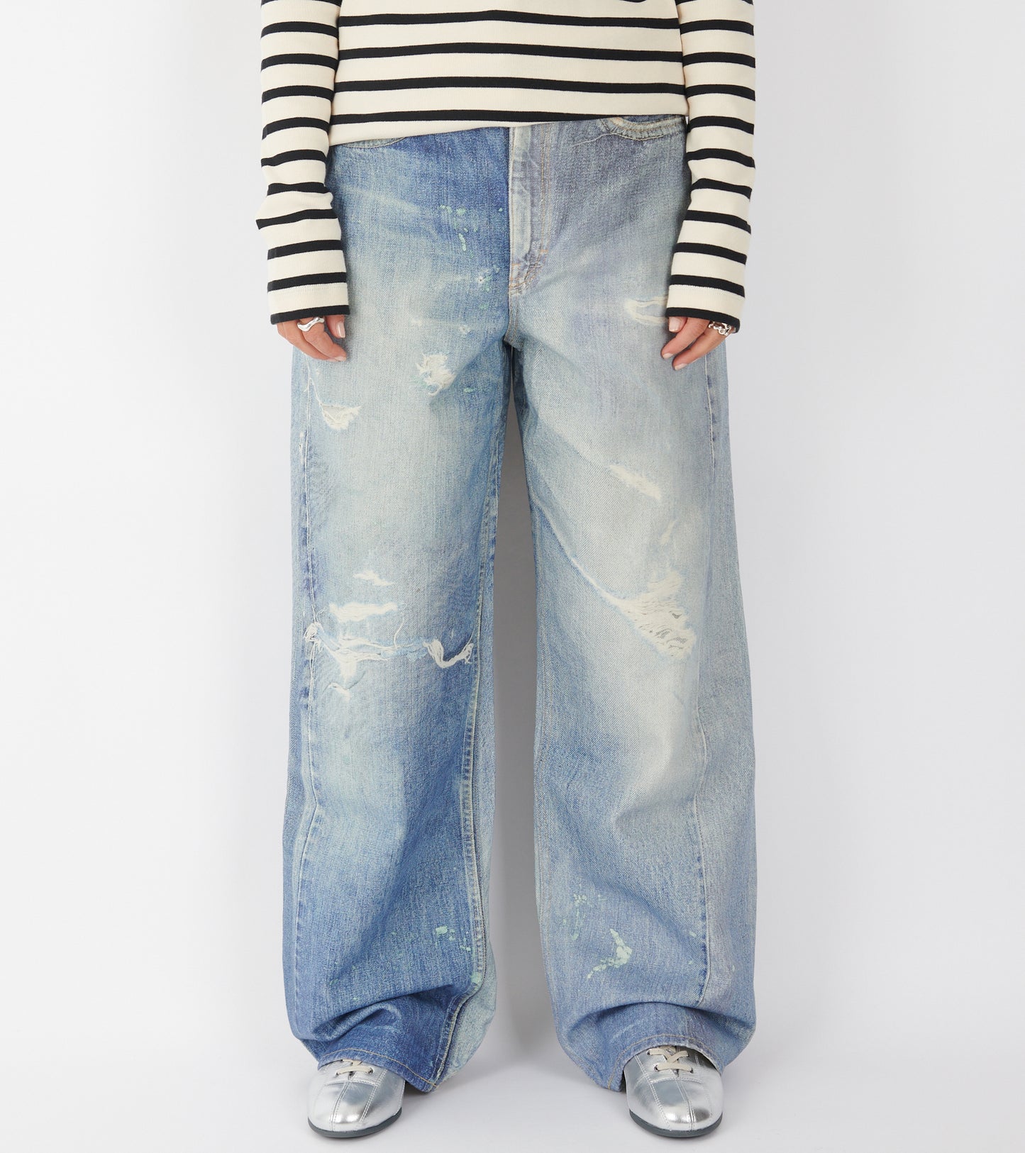 Full Cut Jeans Digital Denim Print