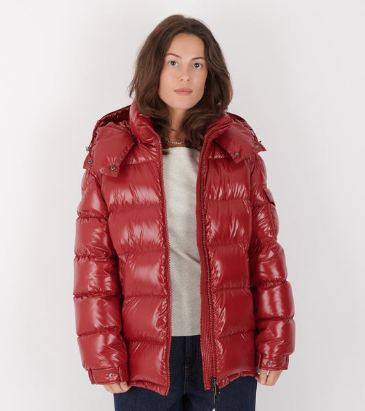 Maire Hooded Down Jacket Red
