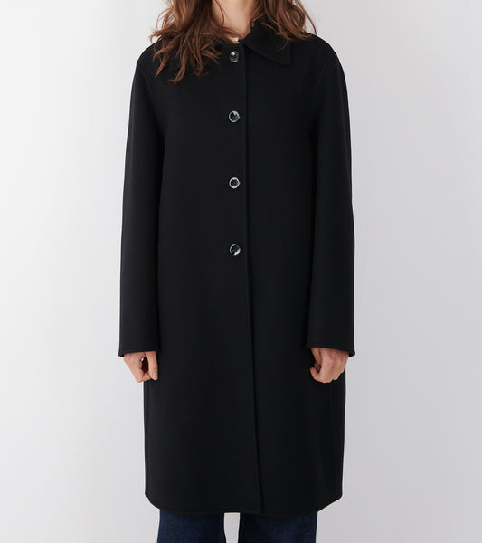 Compact Double Wool Coat Black