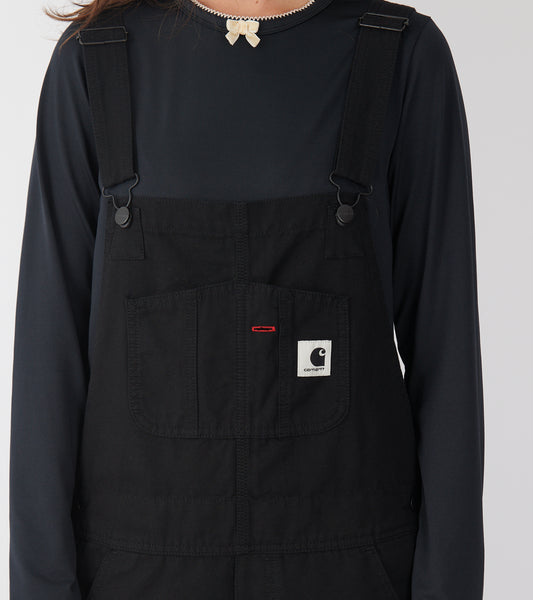 W Bib Overall Straight Black Rinsed