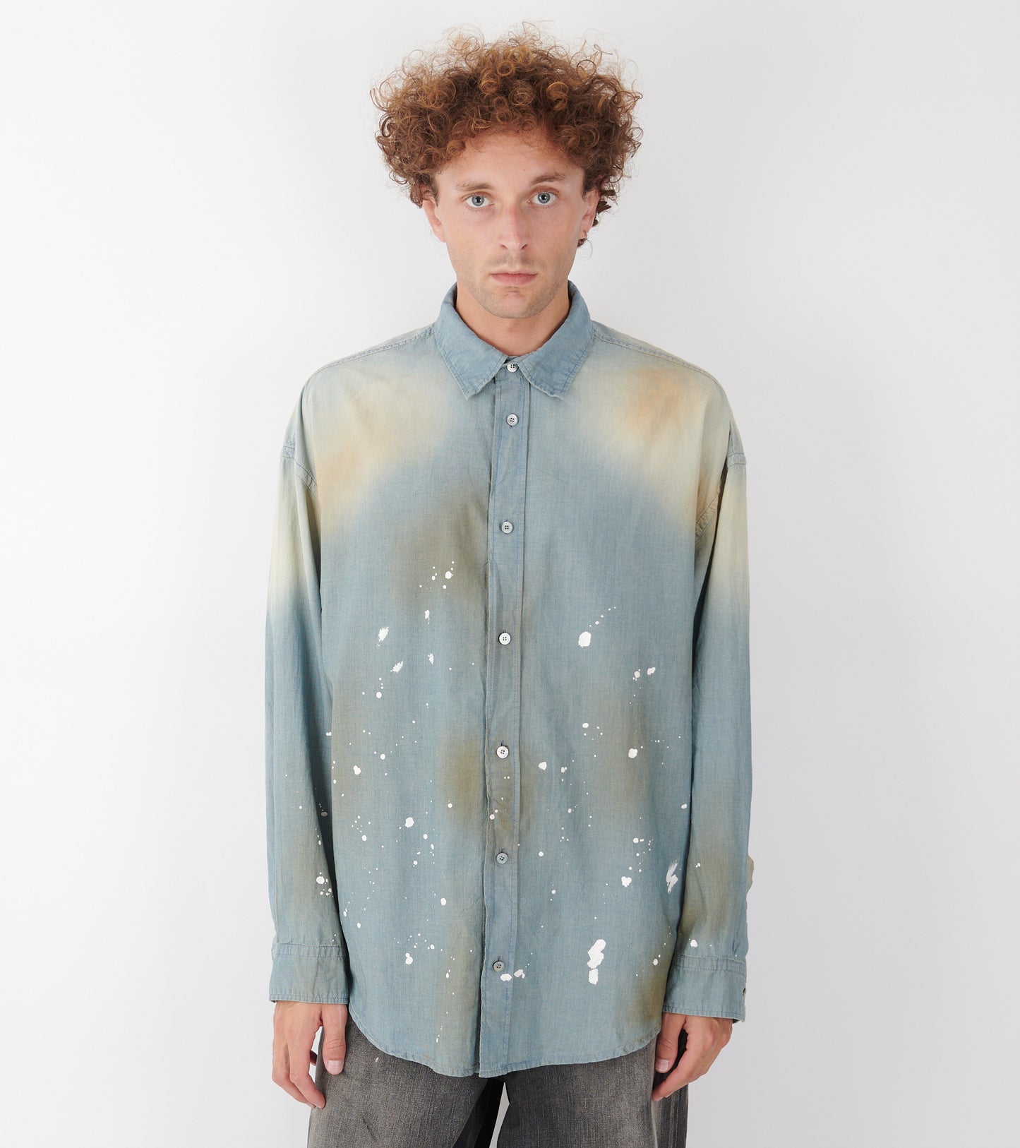 Paint Shirt Washed Blue