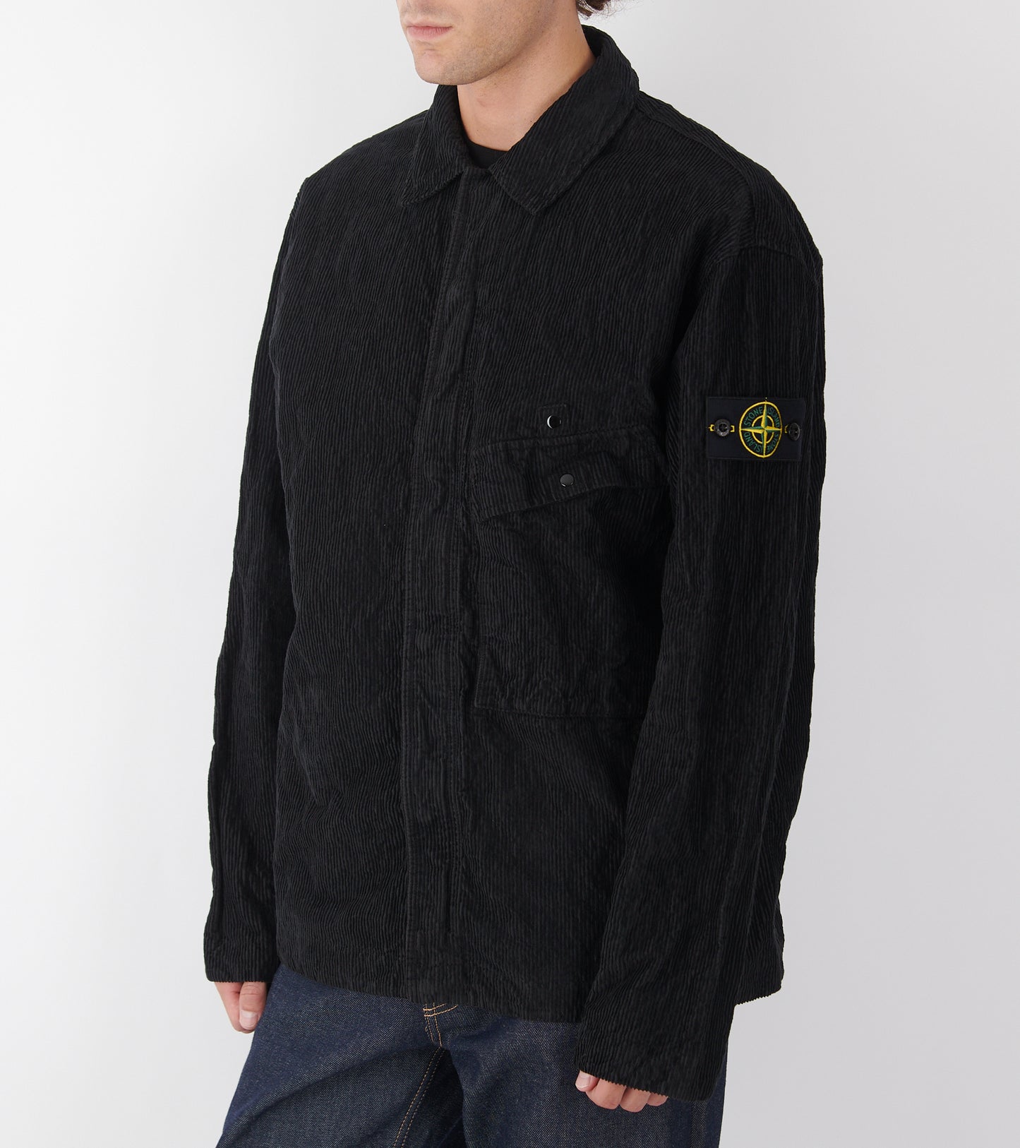 Cotton Corduroy Overshirt Black