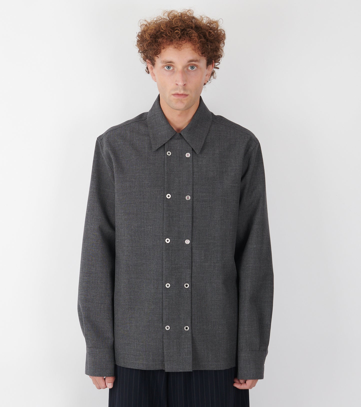 Melanged Wool Shirt Fog