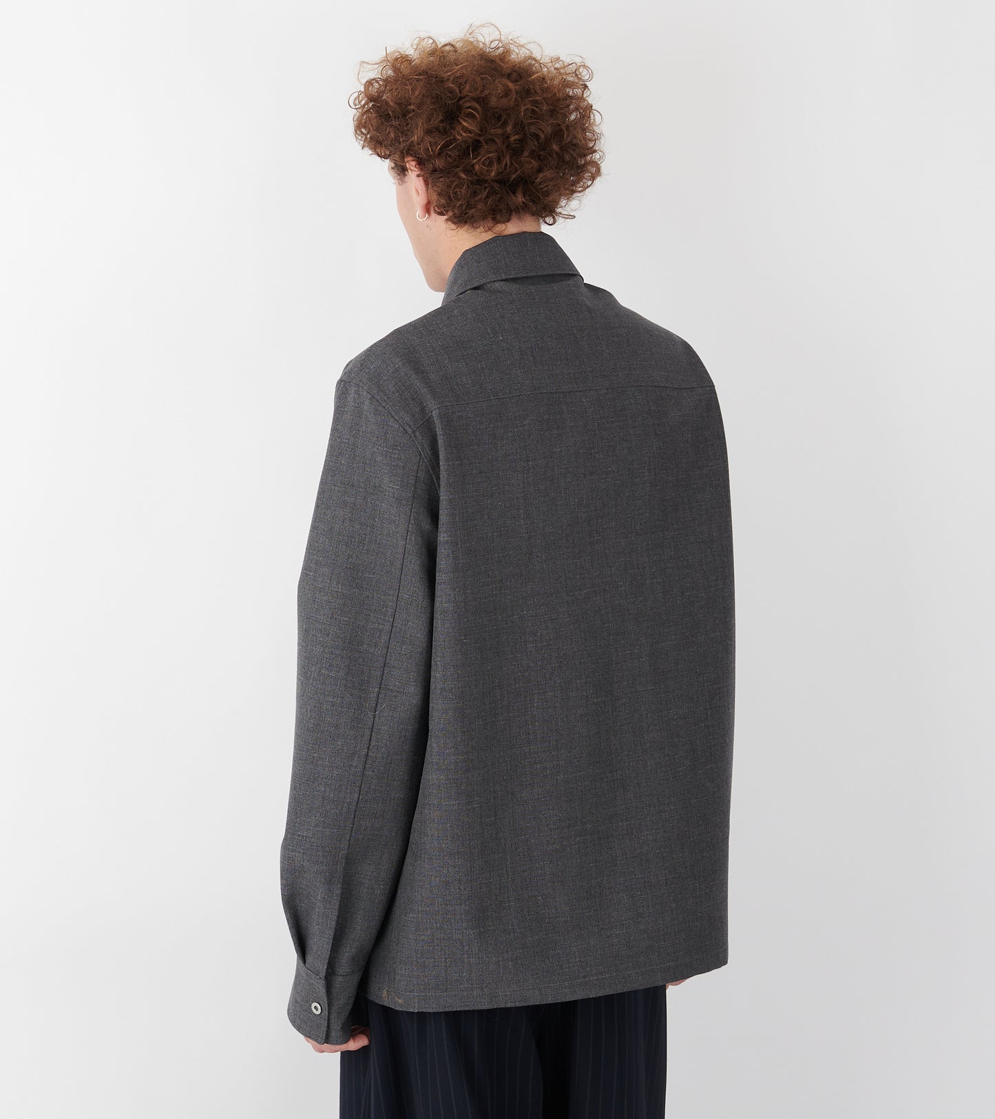 Melanged Wool Shirt Fog