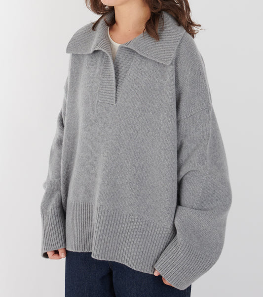 Dean V-neck Jumper Grey Melange