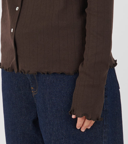 Edie Cardigan Dark Brown
