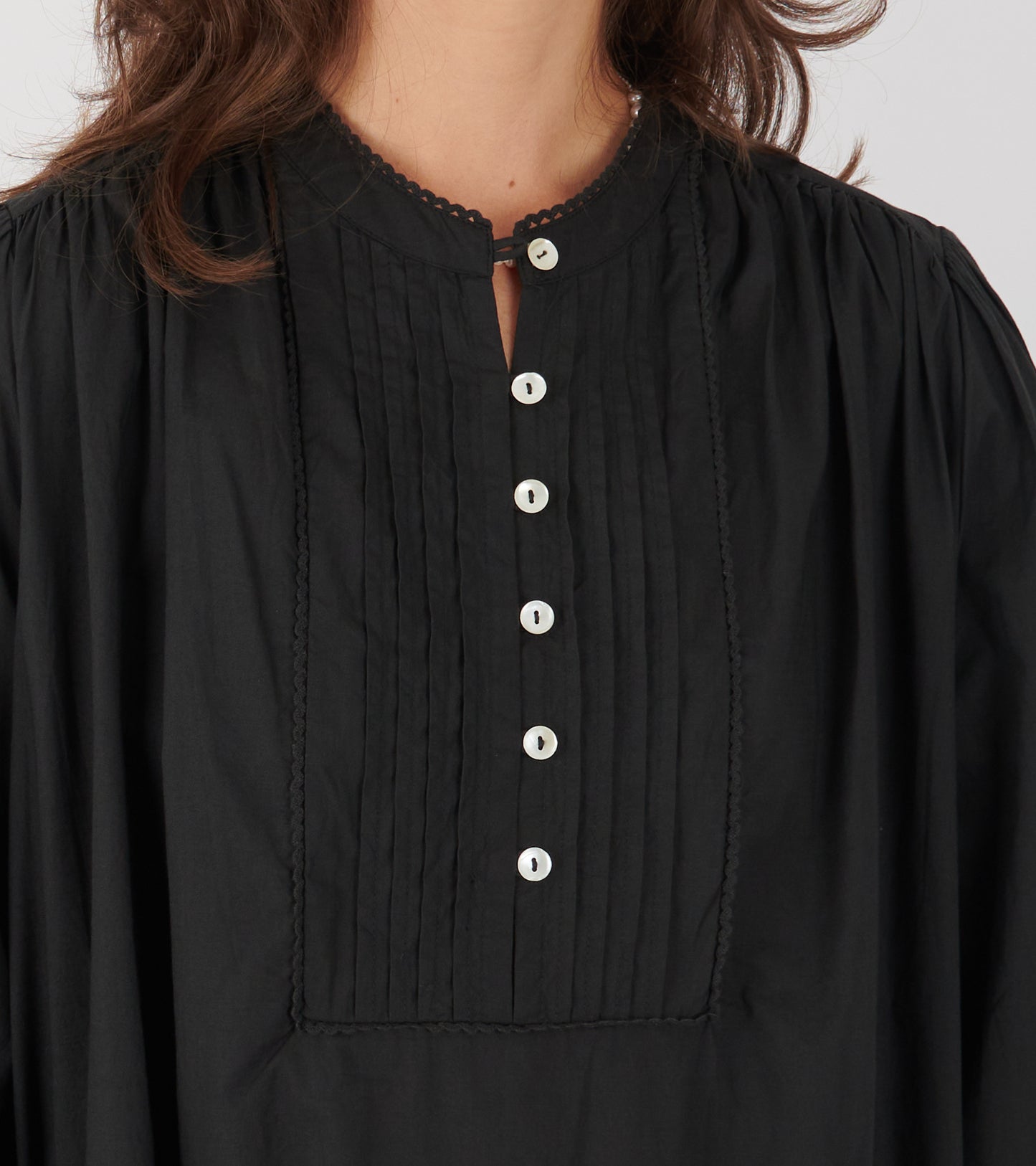 Leaf Shirtdress Black