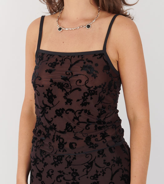 Gigi Top Brown/Black