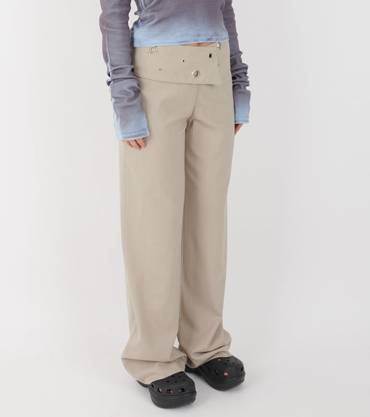 Ella Pants Eyelets Sand