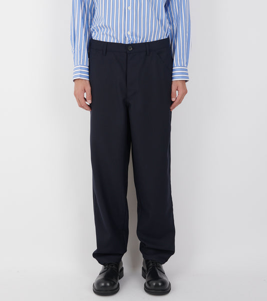 Wool Blend Trousers Dark Navy