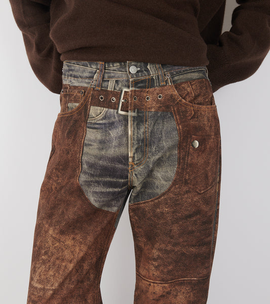 Printed Jeans Blue/Brown