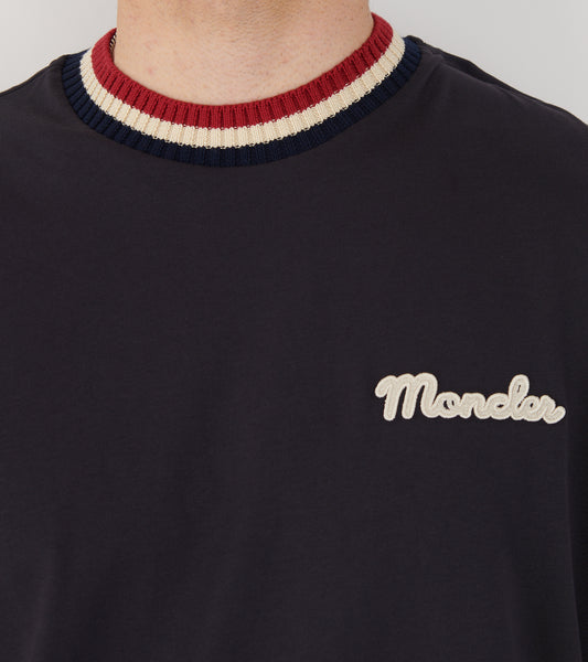 Embroidered T-shirt Navy Blue