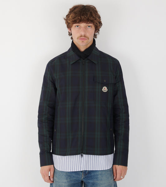 Checked Cotton Shirt Navy/Black/Green