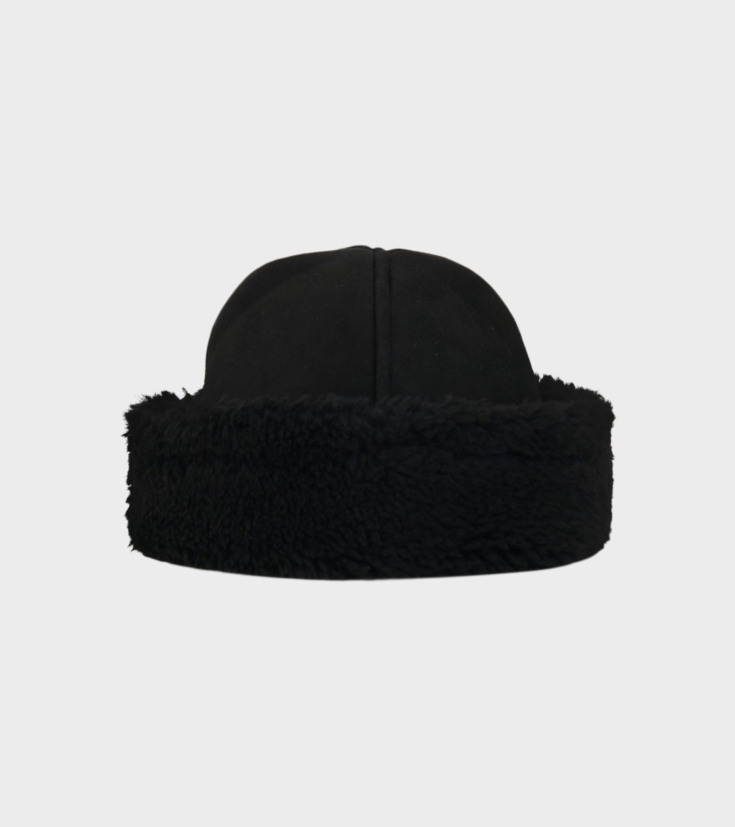 Suede Back Curly Hair Cap Black