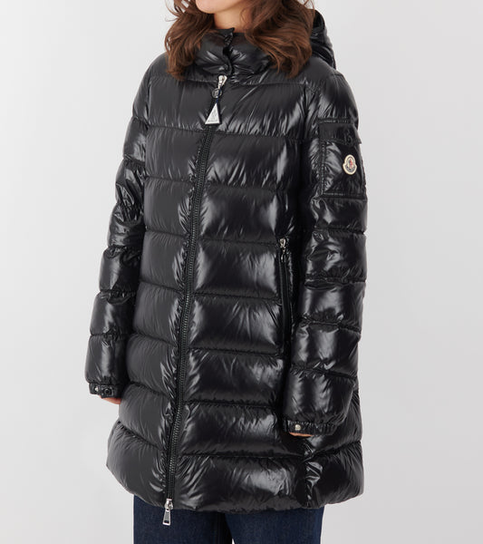Courcelles Hooded Mid-Length Down Jacket Black
